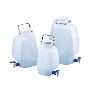 Rectangular carboy with faucet