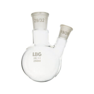 Flask, round bottom with two necks