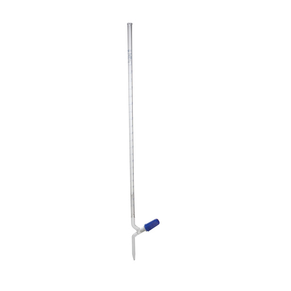 Burette with screw type needle valve PTFE stopcock, class AS, GLASSCO