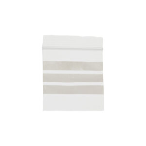 Zip lock bag with write on panels