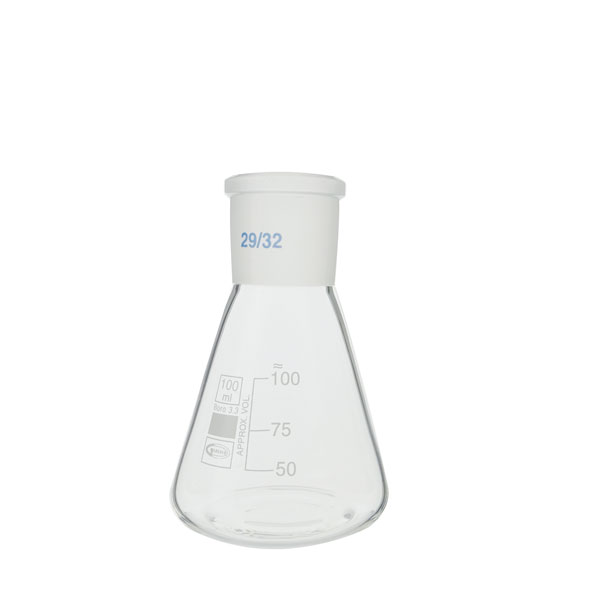 Flask, Erlenmeyer, standard ground mouth, GLASSCO