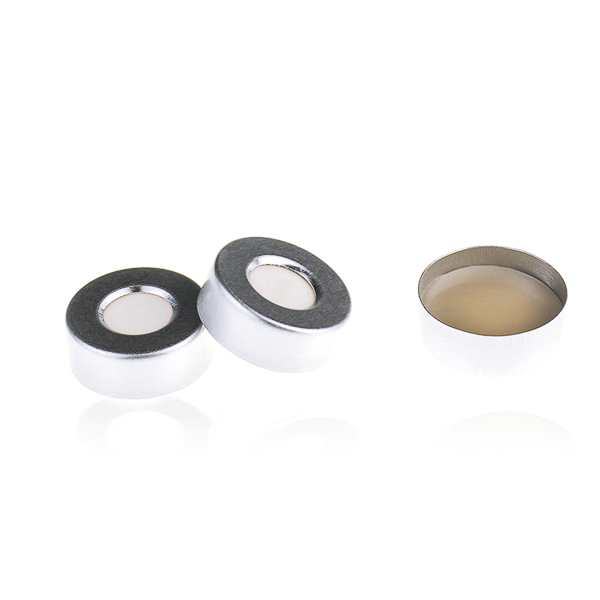 Aluminium crimp cap, Ø20 mm, with septum