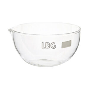 Evaporating dish, glass, flat bottom