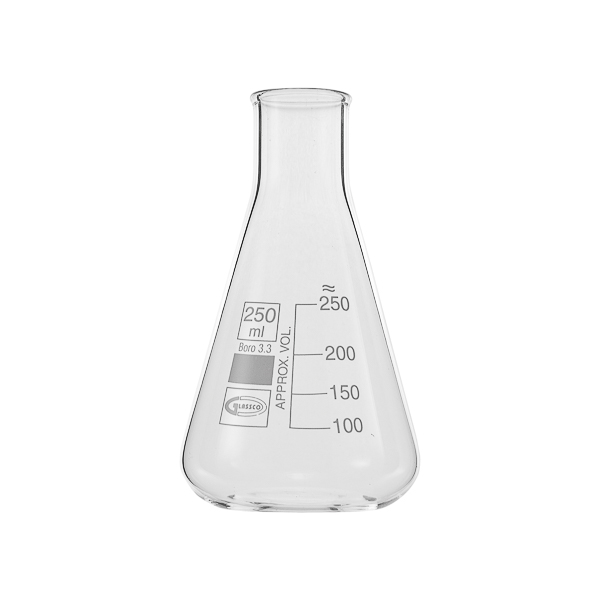 Erlenmeyer flask, narrow neck, GLASSCO