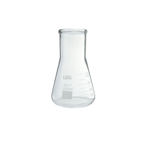 Erlenmeyer flask, wide neck, LBG