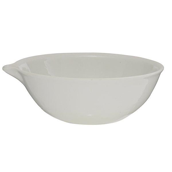 Evaporating dish, porcelain, round bottom Premium Line
