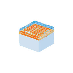 PC freezer storage boxes for cryotubes with numeric graduation on lid