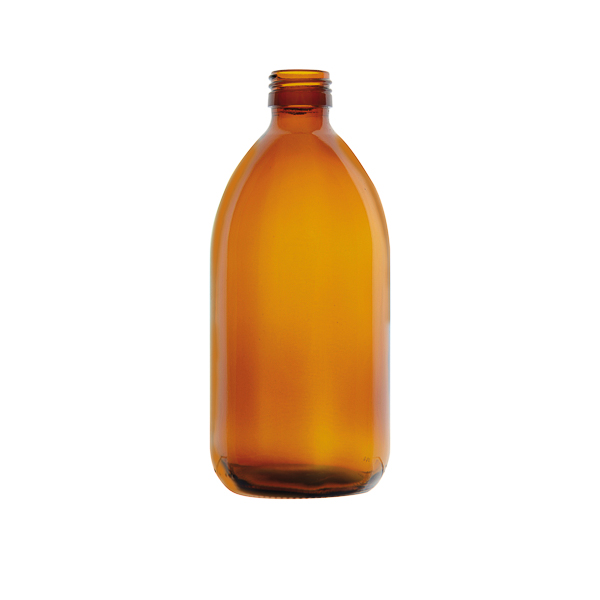 Amber glass bottle