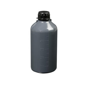 Narrow neck graduated bottle, cylindrical, LDPE, for photosensitive products