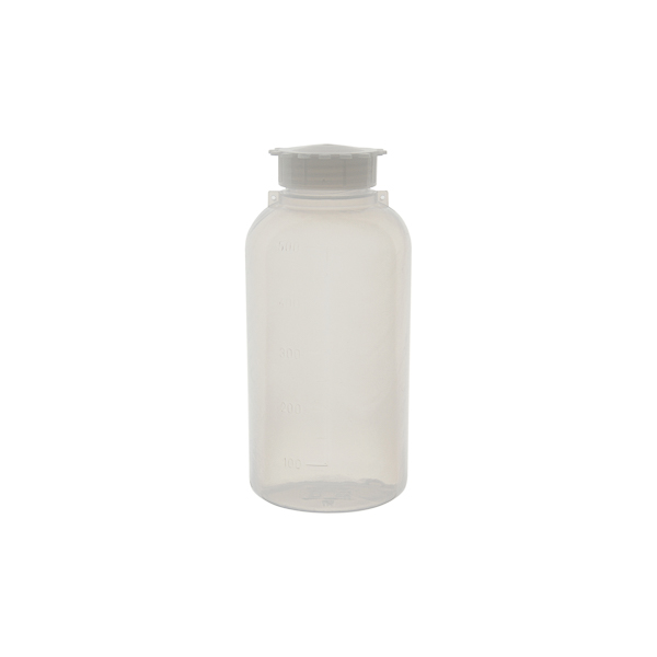 Wide mouth bottle graduated, cylindrical, LDPE, with star cap