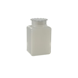 Wide mouth bottle graduated, rectangular, HDPE, with star cap