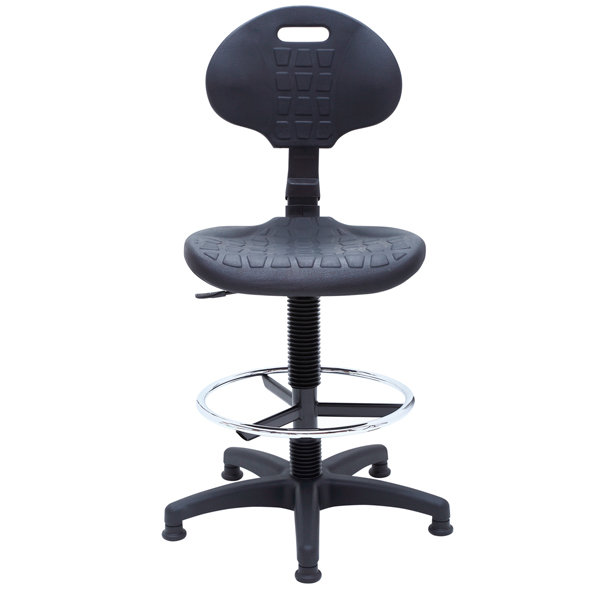 High laboratory chair with footrest