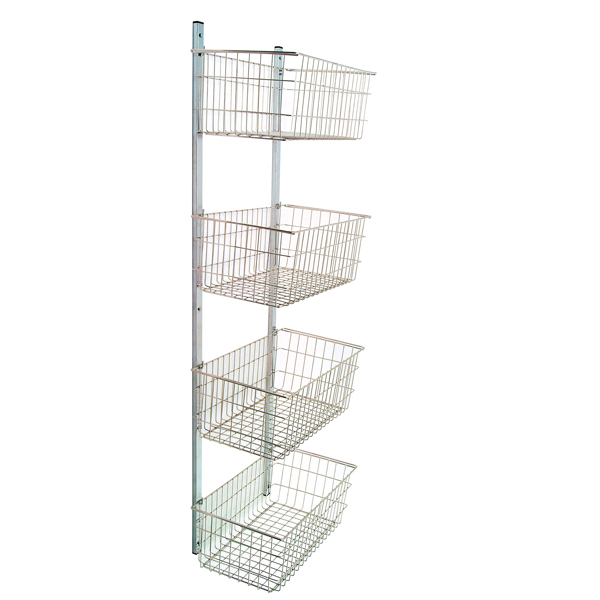 Wall support for baskets