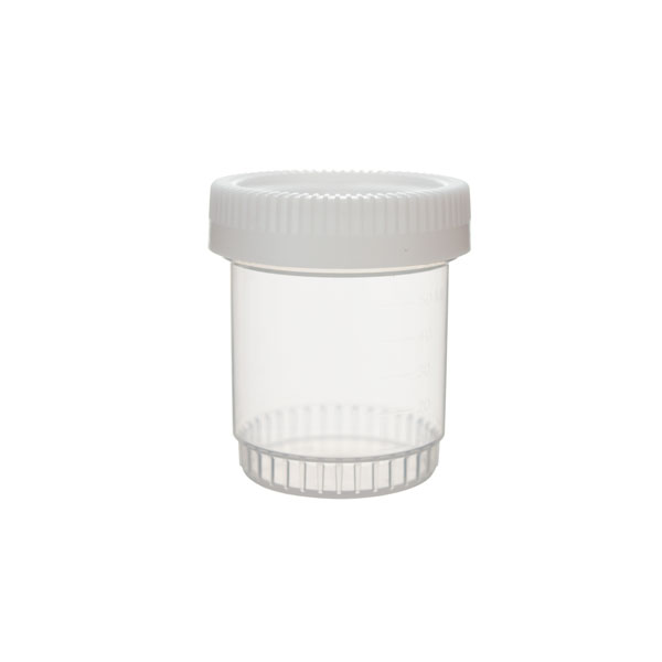 Stackable specimen container, screw cap, PP
