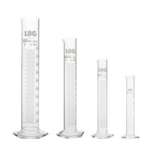 Set of measuring cylinder hexagonal base, class B, LBG