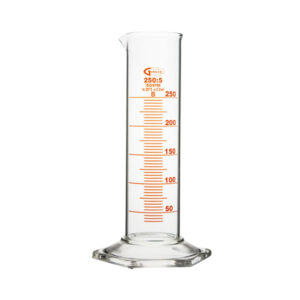 Measuring cylinder hexagonal base, low form, class B