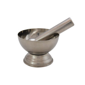 Stainless steel mortar with pestle