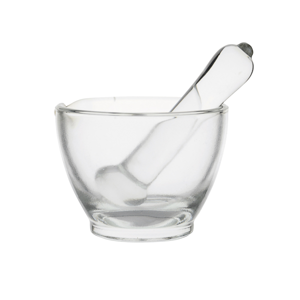 Glass mortar with pestle Premium Line