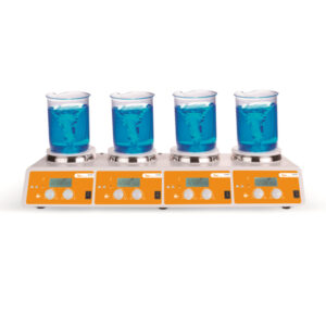 Multi-position magnetic stirrer with heating, H10X04, 4 positions