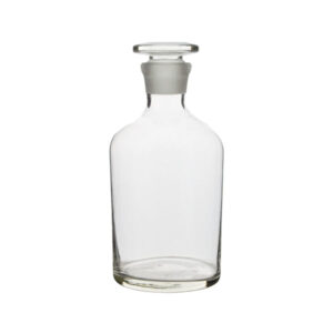 Reagent bottle clear, narrow mouth, with glass stopper