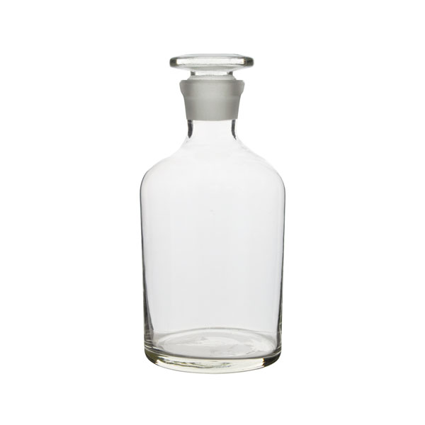 Reagent bottle clear, narrow mouth, with glass stopper