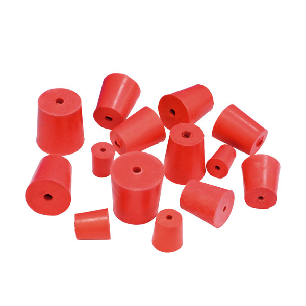 Perforated rubber stopper, solid