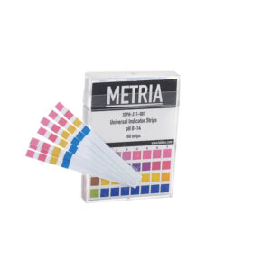 pH indicator strips with 4 pads
