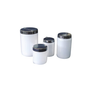 Wide mouth bottle, HDPE, aseptic and single film wrapped