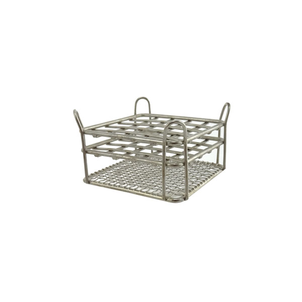 Microtube rack, stainless steel