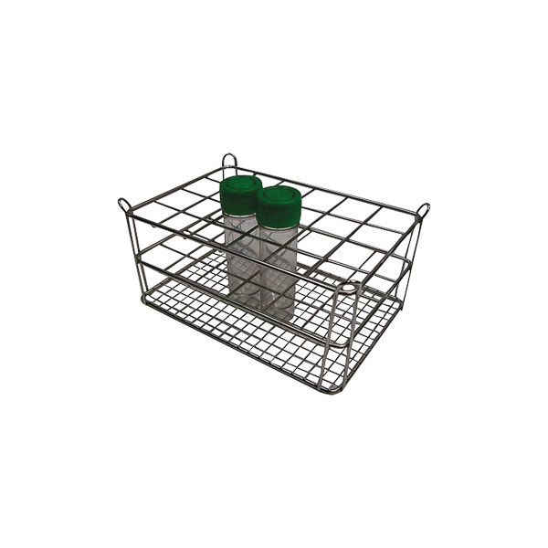 Stainless steel vial rack