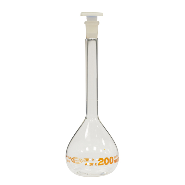 Volumetric flask class A according to USP, GLASSCO