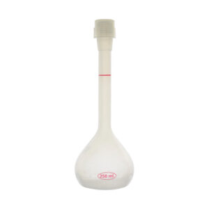 Volumetric flask, plastic, with screw stopper
