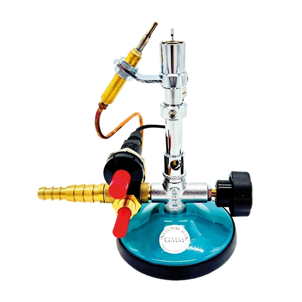 SEKUR-FLAM BURNER WITH PIEZOELECTRIC LIGHTING
