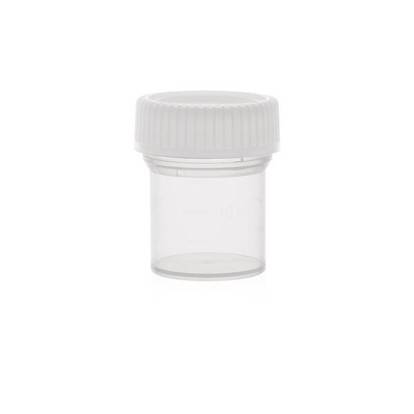 Stackable specimen container, screw cap, PP